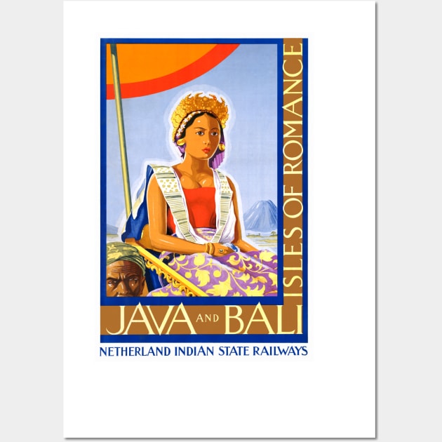 Vintage Travel Poster Java and Bali Wall Art by vintagetreasure